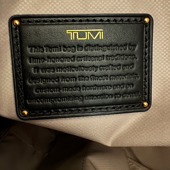 Tumi Dara Black With Gold Trim Duffle Bag EC - Picture 8 of 8